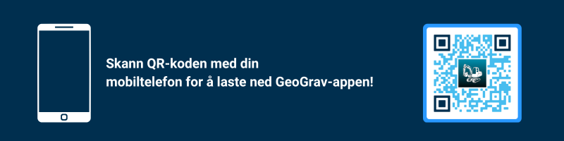 QR-kode for å laste ned GeoGrav-appen